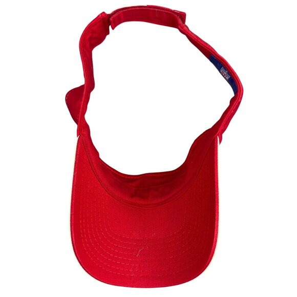 Tampa Bay Buccaneers Visor Hat Adults One Size Red With NFL Logo Strapback - Picture 8 of 11